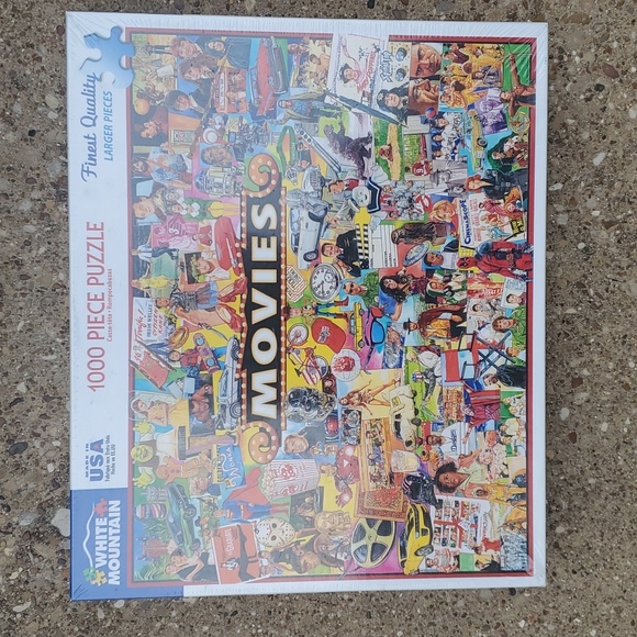 White Mountain 1000 pc Puzzle, American Drive-In Hobby House Toys